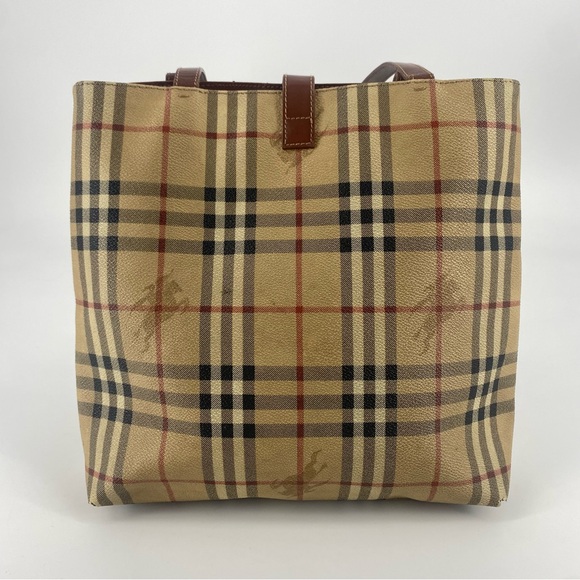 BURBERRY Nova Check Tote Bag Leather - Picture 7 of 13